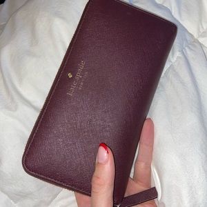 burgundy kate spade wallet